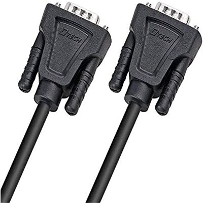 DTECH Cavo seriale RS232 DB9 da 4,5 m con porta COM maschio a maschio RS232 dritto tramite cavo dati a 9 poli (0,5 metri, nero) DTECH Cavo seriale RS232 DB9 da 4,5 m con porta COM maschio a maschio RS232 dritto tramite cavo dati a 9 poli (0,5 metri, nero)