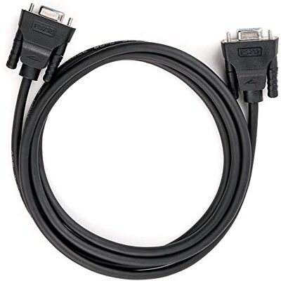 DTech Cavo seriale DB9 femmina a femmina, cavo di collegamento COM a 9 poli per la comunicazione dati (5 metri, nero). DTech Cavo seriale DB9 femmina a femmina, cavo di collegamento COM a 9 poli per la comunicazione dati (5 metri, nero).
