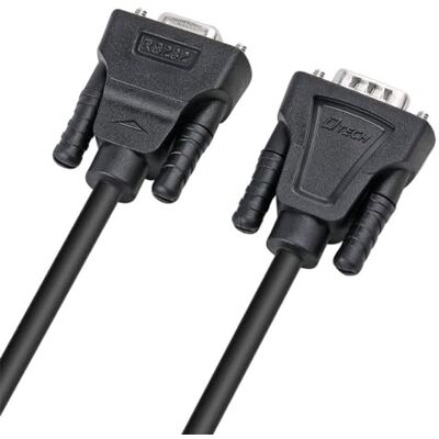 DTECH Cavo seriale 10ft maschio a femmina RS232 prolunga 9 poli dritto (3 m, nero) DTECH Cavo seriale 10ft maschio a femmina RS232 prolunga 9 poli dritto (3 m, nero)