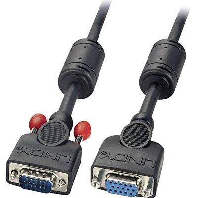 Lindy 36453 Prolunga Monitor VGA Nera, 5m Lindy 36453 Prolunga Monitor VGA Nera, 5m
