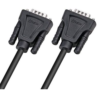 DTECH Cavo seriale DB9 connettore COM maschio a maschio RS232 dritto grazie al cavo dati 9 pin DTECH Cavo seriale DB9 connettore COM maschio a maschio RS232 dritto grazie al cavo dati 9 pin