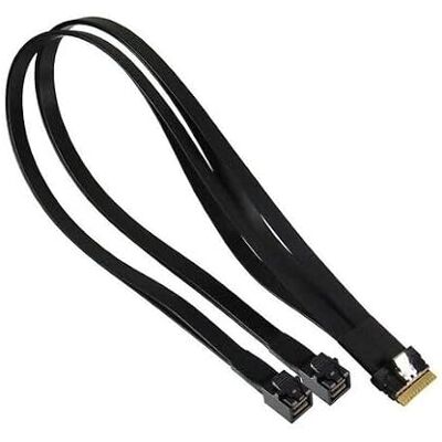 Supermicro Inc, CBL-SAST-1276F-100, cavo Slimline x8 (LE) to 2X Slimline x4 (STR) (CBL-SAST-1276F-100) Marca Supermicro Inc, CBL-SAST-1276F-100, cavo Slimline x8 (LE) to 2X Slimline x4 (STR) (CBL-SAST-1276F-100) Marca