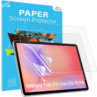 MoKo 2 Pezzi Pellicola Prottetiva per Samsung Galaxy Tab S10 Lite/S10 FE Paperlike per S11/S9 FE/S9/S8/S7, Scrivere e Disegnare Come Su Carta, Alta Sensibilità, Antiriflesso, Anti-impronta MoKo 2 Pezzi Pellicola Prottetiva per Samsung Galaxy Tab S10 Lite/S10 FE Paperlike per S11/S9 FE/S9/S8/S7, Scrivere e Disegnare Come Su Carta, Alta Sensibilità, Antiriflesso, Anti-impronta