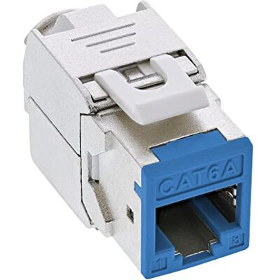 InLine ® Keystone Confezione da 8 prese RJ45, schermate, Cat.6A, blu InLine ® Keystone Confezione da 8 prese RJ45, schermate, Cat.6A, blu