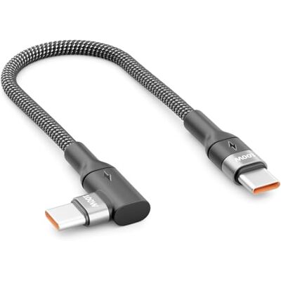 deleyCON 0,15m Cavo USB‑C Corto 100W Angolato a 90° C a C Cavo Inclinato per iPhone 17/16/15 Pro Max/Air, Galaxy A16/A56/S25/S24/S23, Pixel, iPad Pro, MacBook, AirPods, Tablet, PS5 deleyCON 0,15m Cavo USB‑C Corto 100W Angolato a 90° C a C Cavo Inclinato per iPhone 17/16/15 Pro Max/Air, Galaxy A16/A56/S25/S24/S23, Pixel, iPad Pro, MacBook, AirPods, Tablet, PS5