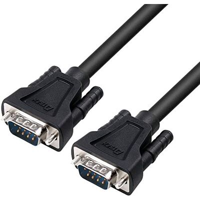 DTECH 1,5 m DB9 9 pin cavo seriale maschio a maschio RS232 Straight Through Cord DTECH 1,5 m DB9 9 pin cavo seriale maschio a maschio RS232 Straight Through Cord
