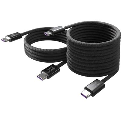 Mars Gaming MCA-100X2 Pack 2 Cavi USB-C Magnetici 100W PD 3.0 Nero Mars Gaming MCA-100X2 Pack 2 Cavi USB-C Magnetici 100W PD 3.0 Nero