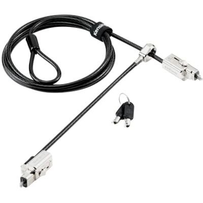 Kensington Lucchetto Laptop Universal 3-in-1 2.0 a Chiave Doppia Testa Blocca due dispositivi, adatto a slot standard, Nano e a cuneo, testa rotante, cavo da 1,8 m + prolunga da 0,2 m Kensington Lucchetto Laptop Universal 3-in-1 2.0 a Chiave Doppia Testa Blocca due dispositivi, adatto a slot standard, Nano e a cuneo, testa rotante, cavo da 1,8 m + prolunga da 0,2 m