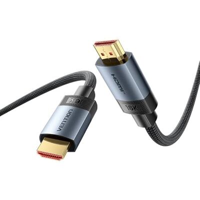 VENTION Cavo HDMI 2.2, 2 m, 96 Gbit/s, ultra alta velocità, 16K a 60Hz, 8K a 240Hz, 4K a 480Hz, eARC HDR VRR, compatibile con PS5, Xbox, schede grafiche, TV, monitor e soundbar VENTION Cavo HDMI 2.2, 2 m, 96 Gbit/s, ultra alta velocità, 16K a 60Hz, 8K a 240Hz, 4K a 480Hz, eARC HDR VRR, compatibile con PS5, Xbox, schede grafiche, TV, monitor e soundbar