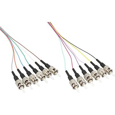 InLine 20948 Fibra Ottica Simplex, Giunzione a Fusione, Set 12 Pezzi, ST 62.5/125µm, Om1, 2 m, Nero InLine 20948 Fibra Ottica Simplex, Giunzione a Fusione, Set 12 Pezzi, ST 62.5/125µm, Om1, 2 m, Nero