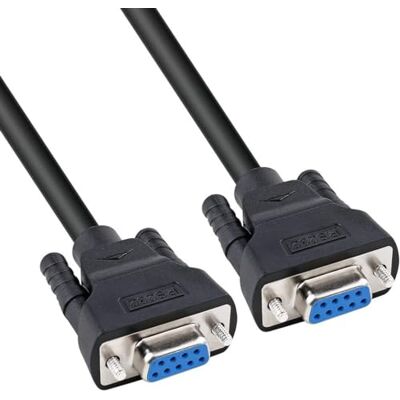 DTECH Cavo seriale RS232 da femmina a femmina a 9 poli dritto (nero, 1,5 m) DTECH Cavo seriale RS232 da femmina a femmina a 9 poli dritto (nero, 1,5 m)