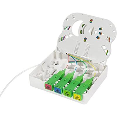 Logilink 066562 Scatola di Terminazione Ottica di Appartamento (STOA) FTTH 4X SC/APC con Cavo di Installazione da 50m Beige Logilink 066562 Scatola di Terminazione Ottica di Appartamento (STOA) FTTH 4X SC/APC con Cavo di Installazione da 50m Beige