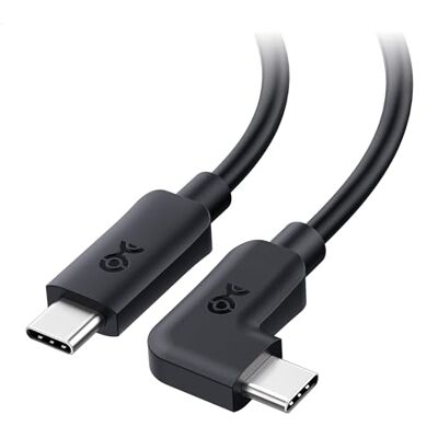 Cable Matters 20 Gbps Cavo da USB C a USB C ad angolo retto da da 0,9 m, Cavo USB type-C 90 gradi da 20 Gbps with 240W Charging in Black 0.9m Cable Matters 20 Gbps Cavo da USB C a USB C ad angolo retto da da 0,9 m, Cavo USB type-C 90 gradi da 20 Gbps with 240W Charging in Black 0.9m