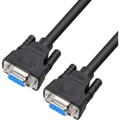 DTECH DB9 RS232 Cavo seriale da femmina a femmina, cavo null modem croce e cavo TX/RX, per comunicazioni dati (3 m, colore: nero) DTECH DB9 RS232 Cavo seriale da femmina a femmina, cavo null modem croce e cavo TX/RX, per comunicazioni dati (3 m, colore: nero)