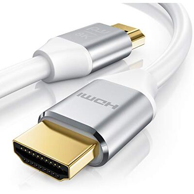 CSL-Computer Cavo HDMI 8k @ 120 Hz con DSC – 7680 x 4320 – UHD II – compatibile con HDMI 2.1 2.0a 2.0b – 3D – Ultra High Speed con Ethernet – Dynamic HDR10+ – VRR – ARC – Blu Ray PS4 PS5 Xbox – Bianco CSL-Computer Cavo HDMI 8k @ 120 Hz con DSC – 7680 x 4320 – UHD II – compatibile con HDMI 2.1 2.0a 2.0b – 3D – Ultra High Speed con Ethernet – Dynamic HDR10+ – VRR – ARC – Blu Ray PS4 PS5 Xbox – Bianco