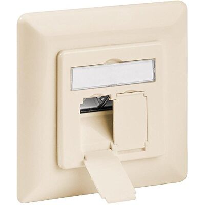goobay CAT 6a Presa a Muro, Beige goobay CAT 6a Presa a Muro, Beige