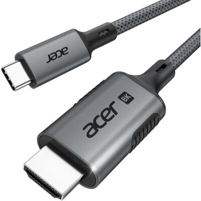 Acer Cavo USB-C a HDMI 2.1 (8K@60Hz,4K@240/144/120 Hz) -2M Acer Cavo USB-C a HDMI 2.1 (8K@60Hz,4K@240/144/120 Hz) -2M