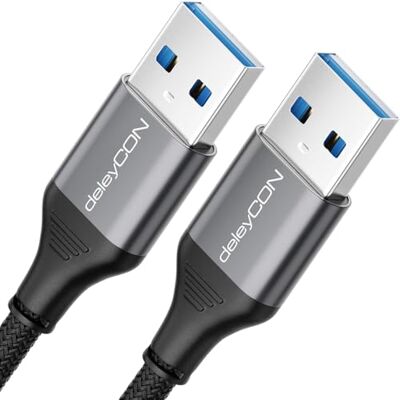 deleyCON 1,5m Cavo USB 3.0 Super Speed 5Gbit/s (2x Connettore USB-A) Connettori Alluminio + Cavo Nylon Dati per Laptop, HDD, Stampante, Modem, Dischi, Fotocamere ecc. deleyCON 1,5m Cavo USB 3.0 Super Speed 5Gbit/s (2x Connettore USB-A) Connettori Alluminio + Cavo Nylon Dati per Laptop, HDD, Stampante, Modem, Dischi, Fotocamere ecc.