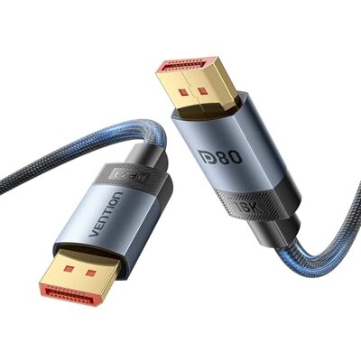 VENTION Cavo DisplayPort 16K 2.1 16K 60Hz 10K 120Hz 8K 240Hz 4K 480Hz, cavo DP 80Gbps con HDR, FreeSync, G-Sync, DSC 1.2a, HDCP 2.2 per PC, HDTV, monitor da gioco (1,5 m) VENTION Cavo DisplayPort 16K 2.1 16K 60Hz 10K 120Hz 8K 240Hz 4K 480Hz, cavo DP 80Gbps con HDR, FreeSync, G-Sync, DSC 1.2a, HDCP 2.2 per PC, HDTV, monitor da gioco (1,5 m)