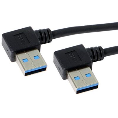 chenyang Cavo dati USB 3.0 tipo-A angolato a 90 gradi verso destra per hard disk, computer, nero, 15 cm chenyang Cavo dati USB 3.0 tipo-A angolato a 90 gradi verso destra per hard disk, computer, nero, 15 cm