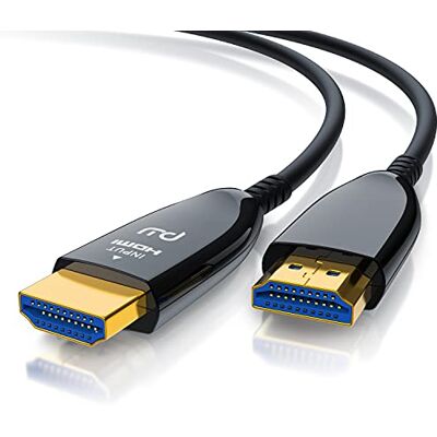 CSL-Computer CSL Cavo HDMI 2.1 in fibra ottica 8K 120Hz 4k 240Hz 20m cavo ottico HDR10+ 3D eARC CEC HDCP 2.3 Cavo HDMI Ultra High Speed contatti dorati Cavo in fibra ottica Connettore in CSL-Computer CSL Cavo HDMI 2.1 in fibra ottica 8K 120Hz 4k 240Hz 20m cavo ottico HDR10+ 3D eARC CEC HDCP 2.3 Cavo HDMI Ultra High Speed contatti dorati Cavo in fibra ottica Connettore in