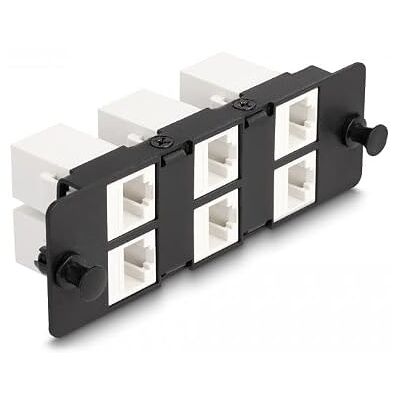 DeLOCK Pannello Adattatore Keystone a 6 Porte Nero Marca DeLOCK Pannello Adattatore Keystone a 6 Porte Nero Marca