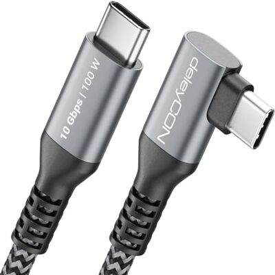 deleyCON 1,5m Cavo USB-C 100W 10 Gbps Angolato 90 Grad (USB 3.2 Gen2) PD 3.0 Ricarica Dati 4K@60Hz per iPhone 17 16 15 Galaxy A16 A26 A56 S26 S25 S24 iPad SSD HDD MacBook PS5 deleyCON 1,5m Cavo USB-C 100W 10 Gbps Angolato 90 Grad (USB 3.2 Gen2) PD 3.0 Ricarica Dati 4K@60Hz per iPhone 17 16 15 Galaxy A16 A26 A56 S26 S25 S24 iPad SSD HDD MacBook PS5