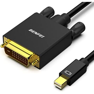 BENFEI Cavo Mini DisplayPort a DVI 0,9 m, cavo Mini DisplayPort a DVI (compatibile Thunderbolt 2) con MacBook Air/Pro, Surface Pro/Dock, monitor, proiettore BENFEI Cavo Mini DisplayPort a DVI 0,9 m, cavo Mini DisplayPort a DVI (compatibile Thunderbolt 2) con MacBook Air/Pro, Surface Pro/Dock, monitor, proiettore