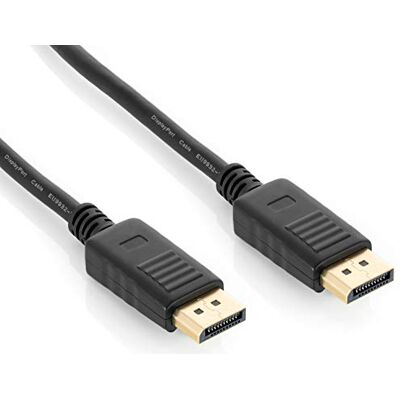 POPPSTAR Cavo DisplayPort 1.2v, inclusa trasmissione audio, HDCP 1.3 triplo schermato, 4k Ultra HD (4k), contatti placcati in oro, 1m POPPSTAR Cavo DisplayPort 1.2v, inclusa trasmissione audio, HDCP 1.3 triplo schermato, 4k Ultra HD (4k), contatti placcati in oro, 1m