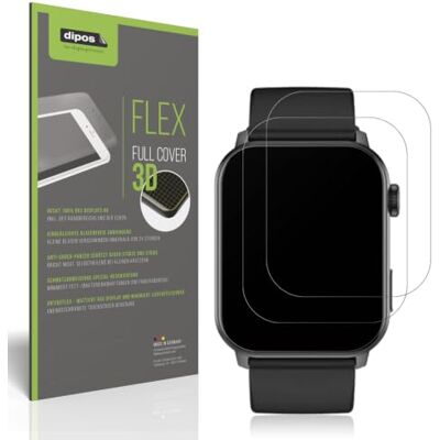 dipos FLEX 2x Pellicola Protettiva opaca per Fireboltt Ninja Bell Antiriflesso, Copertura Totale dello schermo al 100%, autorigenerante, senza bolle, anti impronte, autoadesiva dipos FLEX 2x Pellicola Protettiva opaca per Fireboltt Ninja Bell Antiriflesso, Copertura Totale dello schermo al 100%, autorigenerante, senza bolle, anti impronte, autoadesiva