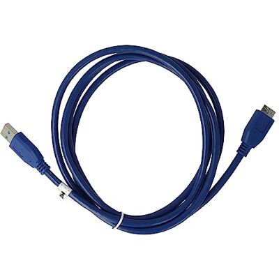 vhbw Cavo micro-B USB (USB A a Micro USB 3.0) compatibile con Buffalo HD-AVSU3 Media Hard Drive dati USB, 180 cm blu vhbw Cavo micro-B USB (USB A a Micro USB 3.0) compatibile con Buffalo HD-AVSU3 Media Hard Drive dati USB, 180 cm blu
