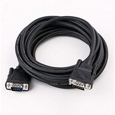 DTech Cavo seriale DB9 da 5 m da maschio a maschio RS232 dritto con cavo dati a 9 pin DTech Cavo seriale DB9 da 5 m da maschio a maschio RS232 dritto con cavo dati a 9 pin