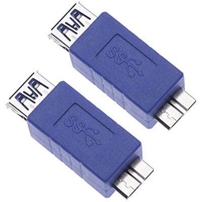 Keple 2 Pezzi Adattatore da USB 3.0 Femmina a Micro B Maschio USB A Maschio Micro B Connettore Changer Connettore a Breve Estensione Convertitore per Computer, Laptop, Dischi Rigidi Esterni (2 Pack) Keple 2 Pezzi Adattatore da USB 3.0 Femmina a Micro B Maschio USB A Maschio Micro B Connettore Changer Connettore a Breve Estensione Convertitore per Computer, Laptop, Dischi Rigidi Esterni (2 Pack)