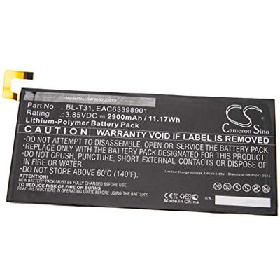 vhbw Batteria Compatibile con LG G Pad F2 8.0, G Pad F2 8.0 LTE, LK460 Tablet (2900mAh, 3,85V, Li-Poly) vhbw Batteria Compatibile con LG G Pad F2 8.0, G Pad F2 8.0 LTE, LK460 Tablet (2900mAh, 3,85V, Li-Poly)