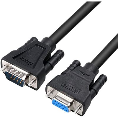 DTECH DB9 RS232 Cavo seriale da maschio a femmina, cavo modem zero DTECH DB9 RS232 Cavo seriale da maschio a femmina, cavo modem zero