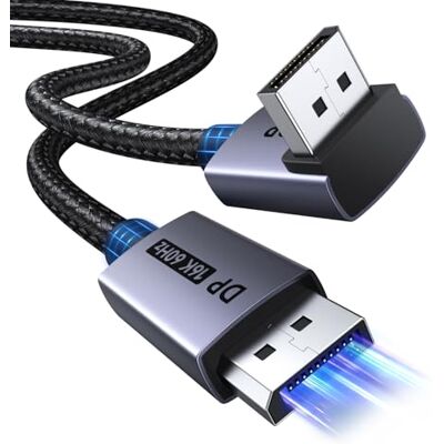 UGREEN 16K Cavo DisplayPort a 90° 16K 60Hz 8K 120Hz Cavo DP a DP 2.1 3M UGREEN 16K Cavo DisplayPort a 90° 16K 60Hz 8K 120Hz Cavo DP a DP 2.1 3M