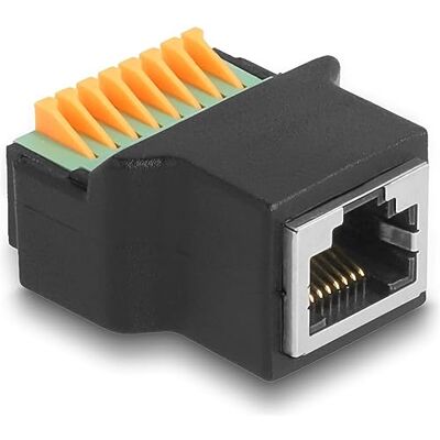 DeLOCK RJ45 Femmina a morsettiera con Adattatore a Pulsante DeLOCK RJ45 Femmina a morsettiera con Adattatore a Pulsante
