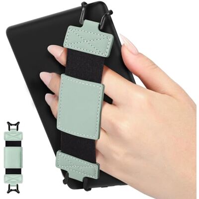 MoKo Cinturino Universale per 6" 8" E-Reader, Fascia Regolabile da Mano Supporto Leggero con Fascetta Elastica Impugnatura per Tablet ad Alta Elasticità, Verde Menta MoKo Cinturino Universale per 6" 8" E-Reader, Fascia Regolabile da Mano Supporto Leggero con Fascetta Elastica Impugnatura per Tablet ad Alta Elasticità, Verde Menta