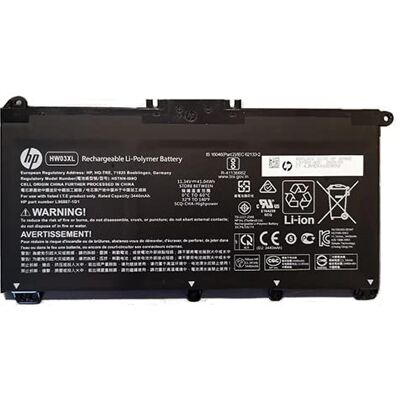 HP 3CELL Battery 41Wh 3.72Ah LI HW03XL P/N: L97300-005 HP 3CELL Battery 41Wh 3.72Ah LI HW03XL P/N: L97300-005