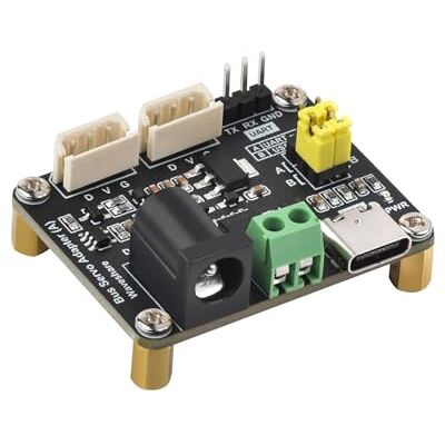 Waveshare Scheda Driver per Servo Bus Seriale ST/SC Integra Alimentazione del Servo e Circuito di Controllo, Supporta Controllo UART e USB, Consente di Controllare fino a 253 Servo Bus Seriale SC/ST Waveshare Scheda Driver per Servo Bus Seriale ST/SC Integra Alimentazione del Servo e Circuito di Controllo, Supporta Controllo UART e USB, Consente di Controllare fino a 253 Servo Bus Seriale SC/ST