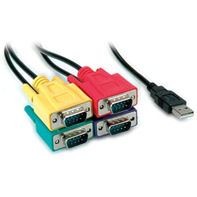 Roline Rotronic 12.02.1016 convertitore USB a 4 Porta seriale Nero Roline Rotronic 12.02.1016 convertitore USB a 4 Porta seriale Nero