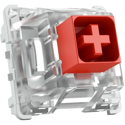 GLORIOUS Gaming 120 switch Kailh per tastiera meccanica (rossi) Lineari e lisci, forza di attuazione 45 gf, resistenti ad acqua e polvere, a 3 pin, compatibili con SMD-LED, con involucro Kailh Red GLORIOUS Gaming 120 switch Kailh per tastiera meccanica (rossi) Lineari e lisci, forza di attuazione 45 gf, resistenti ad acqua e polvere, a 3 pin, compatibili con SMD-LED, con involucro Kailh Red