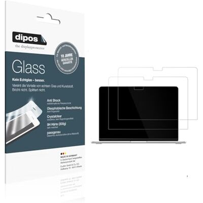 dipos 2x Pellicola Protettiva 9H per Apple MacBook Air 15 Zoll M4 2025 dipos 2x Pellicola Protettiva 9H per Apple MacBook Air 15 Zoll M4 2025