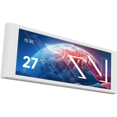 Thermalright Trofeo Vision Display LCD LCD a colori da 6,86", risoluzione 1280 x 480, con schermo magnetico, colore: Bianco Thermalright Trofeo Vision Display LCD LCD a colori da 6,86", risoluzione 1280 x 480, con schermo magnetico, colore: Bianco