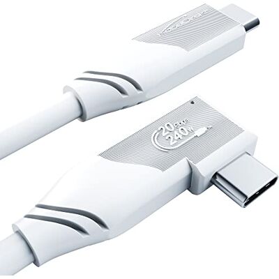 KabelDirekt – Cavo USB-C angolato All-in-One – 1m, 20Gbit/s, 240W KabelDirekt – Cavo USB-C angolato All-in-One – 1m, 20Gbit/s, 240W