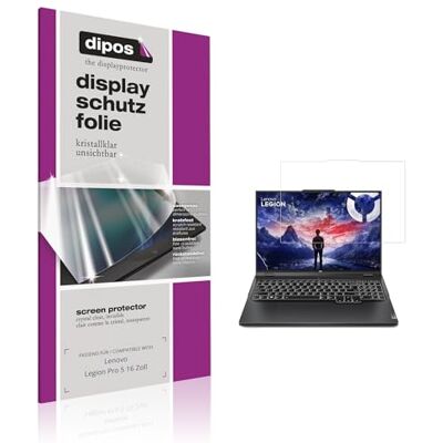dipos 2x Pellicola Protettiva trasparente per Lenovo Legion Pro 5 16 Zoll Si adatta perfettamente, ultra sottile, antigraffio, senza bolle, compatibile con cover, anti impronte, autoadesiva dipos 2x Pellicola Protettiva trasparente per Lenovo Legion Pro 5 16 Zoll Si adatta perfettamente, ultra sottile, antigraffio, senza bolle, compatibile con cover, anti impronte, autoadesiva