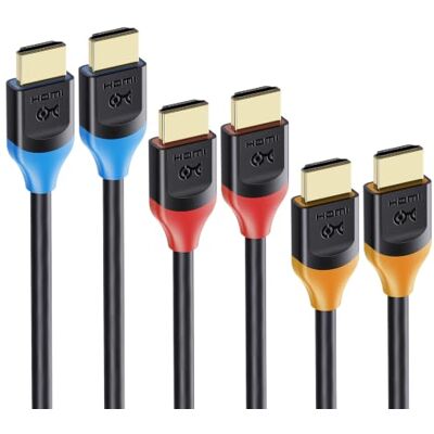 Cable Matters 48 Gbit/s Pacchetto da 3 Cavo HDMI Ultra e, 1 m 8K@120Hz, HDMI cavo con e HDR per PS5, Xbox Series X / S, RTX 3080 / RTX 3090, AMD RX 6800 / RX 6900, Apple TV e più Cable Matters 48 Gbit/s Pacchetto da 3 Cavo HDMI Ultra e, 1 m 8K@120Hz, HDMI cavo con e HDR per PS5, Xbox Series X / S, RTX 3080 / RTX 3090, AMD RX 6800 / RX 6900, Apple TV e più