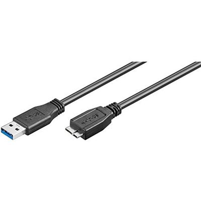 Ewent Cavo USB 3.0 Tipo A/Maschio a B/Micro, Doppia Schermatura AWG 28 in Rame, velocità di Trasferimento Fino a 5GMbit, 3m, Nero Ewent Cavo USB 3.0 Tipo A/Maschio a B/Micro, Doppia Schermatura AWG 28 in Rame, velocità di Trasferimento Fino a 5GMbit, 3m, Nero
