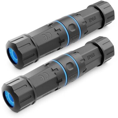 deleyCON 2 Pezzi Cavo Patch CAT 6 Accoppiatore Esterno RJ45 LAN Cavo di Rete DSL Connettore IP68 Impermeabile Antipolvere Cavo Ethernet Prolunga Esterno Giardino 2x Presa RJ45 Nero deleyCON 2 Pezzi Cavo Patch CAT 6 Accoppiatore Esterno RJ45 LAN Cavo di Rete DSL Connettore IP68 Impermeabile Antipolvere Cavo Ethernet Prolunga Esterno Giardino 2x Presa RJ45 Nero