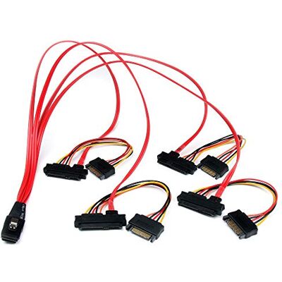 StarTech .Com Cavo Mini Sas Scsi Seriale Collegato 50 Cm, da Sff-8087 a 4X Sff-8482 StarTech .Com Cavo Mini Sas Scsi Seriale Collegato 50 Cm, da Sff-8087 a 4X Sff-8482